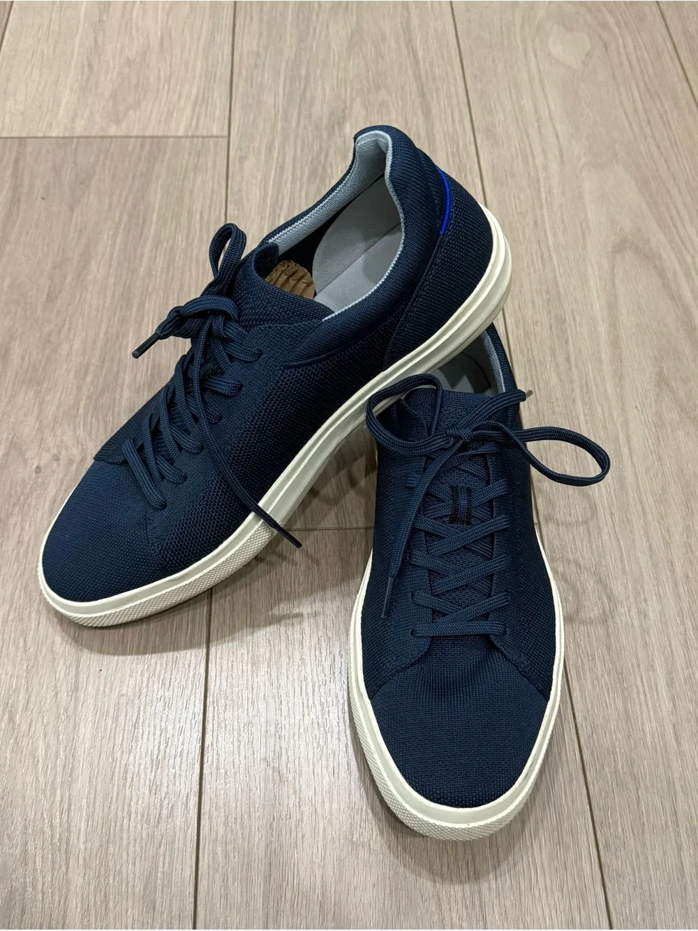 Rothy's Navy mesh Low-Top Sneakers with Cream Sole